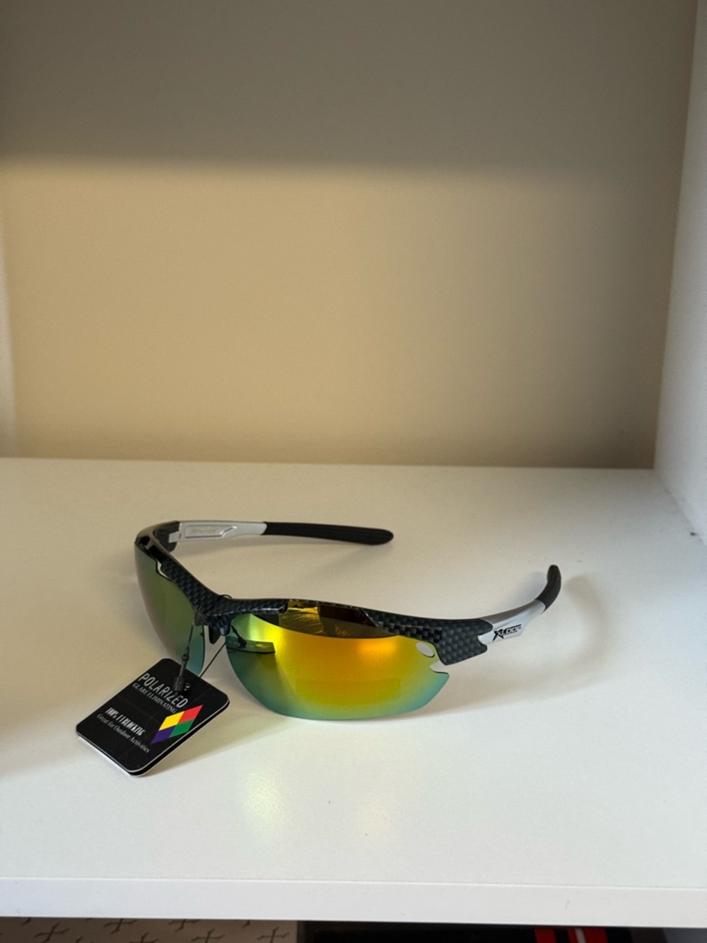X-Style Men’s Sports Sunglasses - Green Mirror Lens